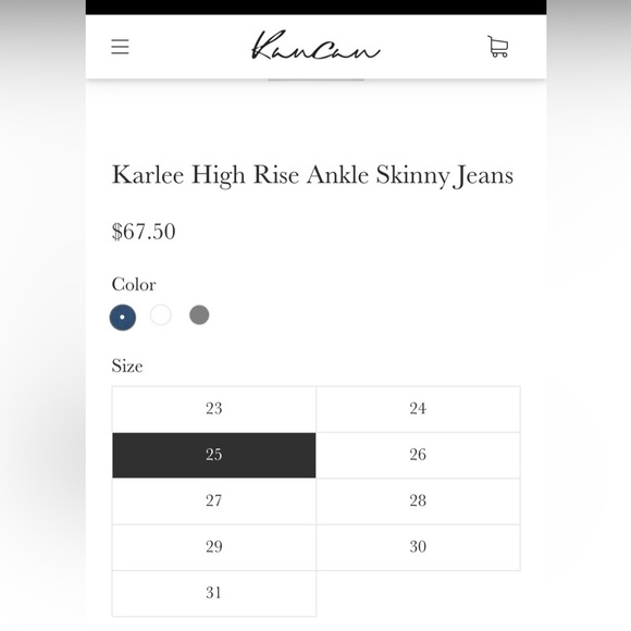 Kancan High rise ankle skinny jean size 25 NWT - Picture 4 of 7